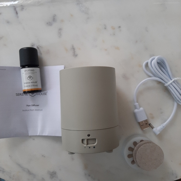 BNIB Serene House Ion Fan Diffuser + Essential Oil Bottle - Picture 12 of 12